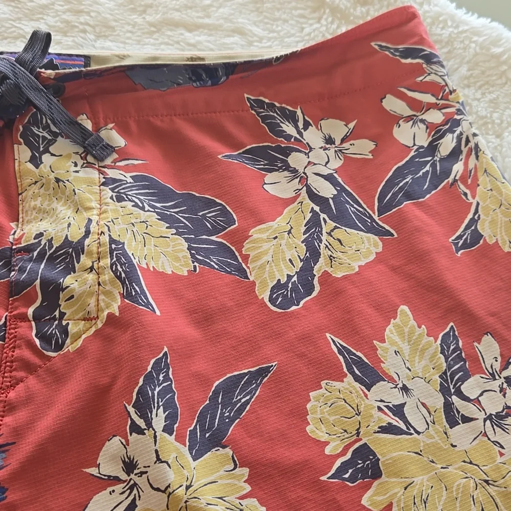 Floral Red Patagonia Swim Shorts - Picture 4 of 12